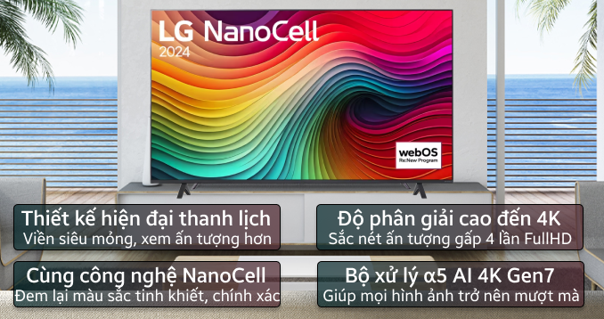 Smart Tivi LG NanoCell 4K 55 inch 2024 (55NANO8TSA)