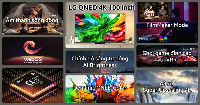 Smart Tivi LG QNED 4K 100 inch 2025 (100QNED86AS)