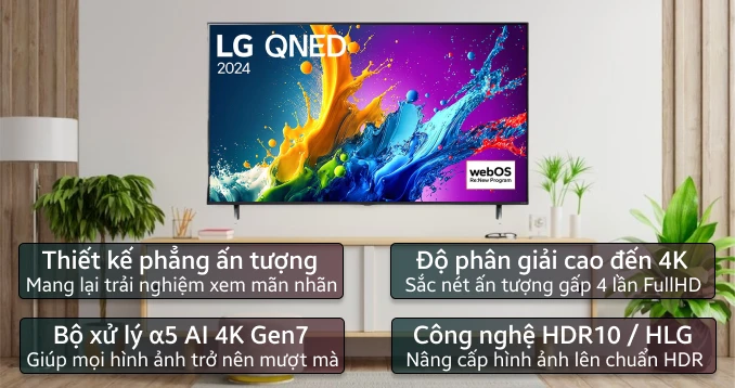 Smart Tivi LG QNED 4K 75 inch 2024 (75QNED80TSA)
