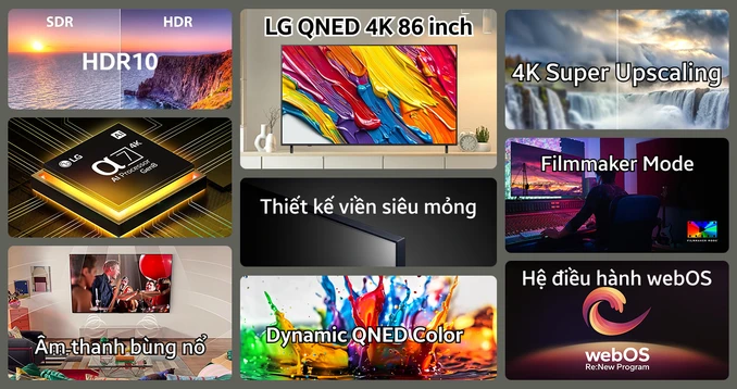 Smart Tivi LG QNED 4K 86 inch 2025 (86QNED82ASA)