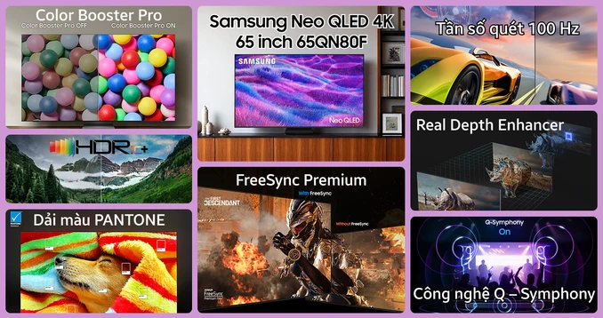 Smart Tivi Samsung Neo QLED 4K 65 inch 2025 (65QN80F) Giá tốt