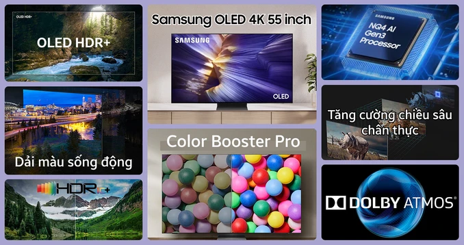 Smart Tivi Samsung OLED 4K 55 inch 2025 (55S90F)