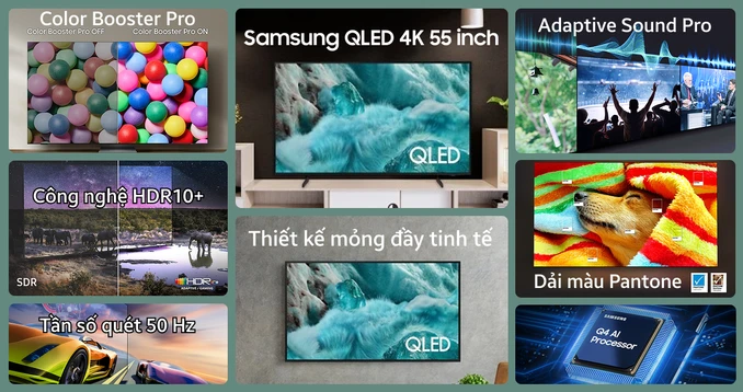 Smart Tivi Samsung QLED 4K 55 inch 2025 (55Q7FA)