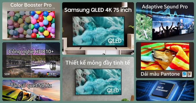 Smart Tivi Samsung QLED 4K 75 inch 2025 (75Q7FA)