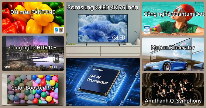 Smart Tivi Samsung QLED 4K 75 inch 2025 (75Q8FA)