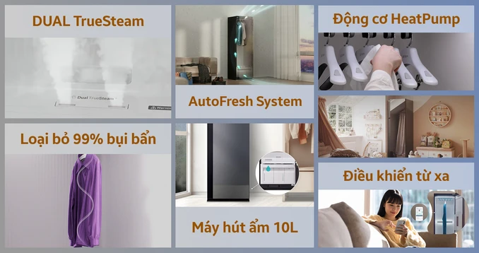 Tủ chăm sóc quần áo thông minh LG 5 móc 2024 (SC5MNR4G) | Chính hãng, giá tốt
