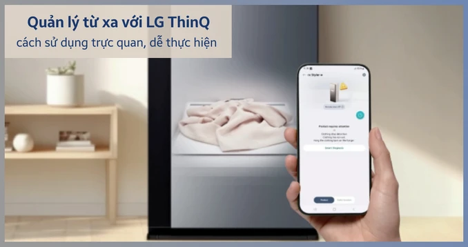 Tủ chăm sóc quần áo thông minh LG 5 móc be 2024 (SC5MBR80H) | Chính hãng, giá tốt