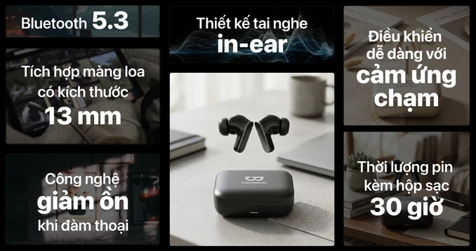 Tai nghe Bluetooth True Wireless GOOJODOQ J241 - 1
