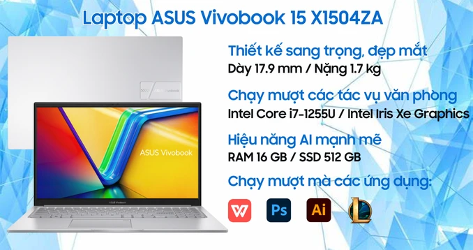 Laptop ASUS Vivobook 15 X1504ZA-NJ1039W