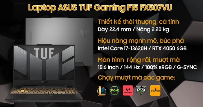 Laptop ASUS TUF Gaming F15 FX507VU-LP197W