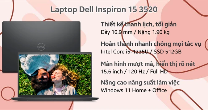 Laptop Dell Inspiron 15 3520 N3520-I5U165W11BLU