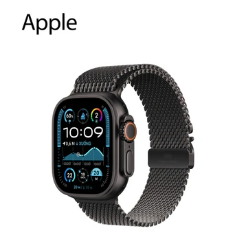 Dây đeo Apple Watch Titanium Milanese Loop 49mm Đen