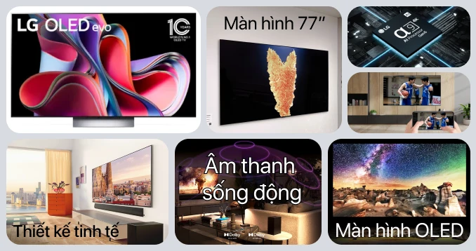 Smart Tivi OLED evo LG 4K 77 inch 77G3PSA