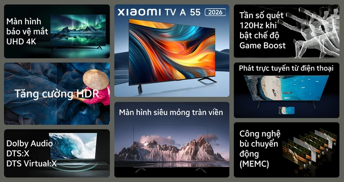 Tivi Xiaomi A 4K 55 inch 2026 - Cũ