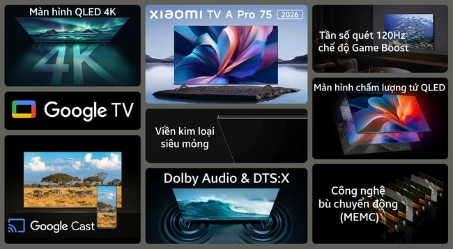 Tivi Xiaomi A Pro 4K 75 inch QLED 2026 - 1