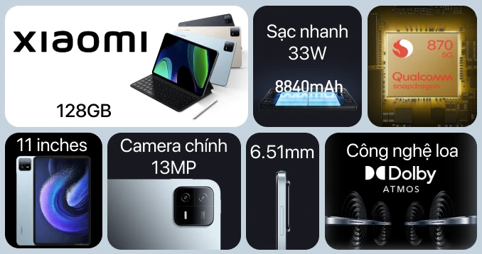 Xiaomi Pad 6 6GB 128GB - Chỉ có tại CellphoneS