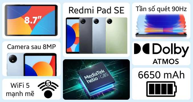Xiaomi Redmi Pad SE Wifi 8.7 inch 2024 (4GB 128GB)