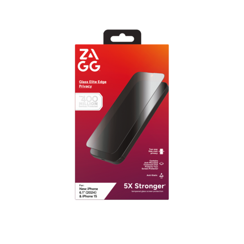 Dán Kính Cường Lực Màn Hình Iphone 16/15 Zagg Privacy Full Chống Nhìn Trộm