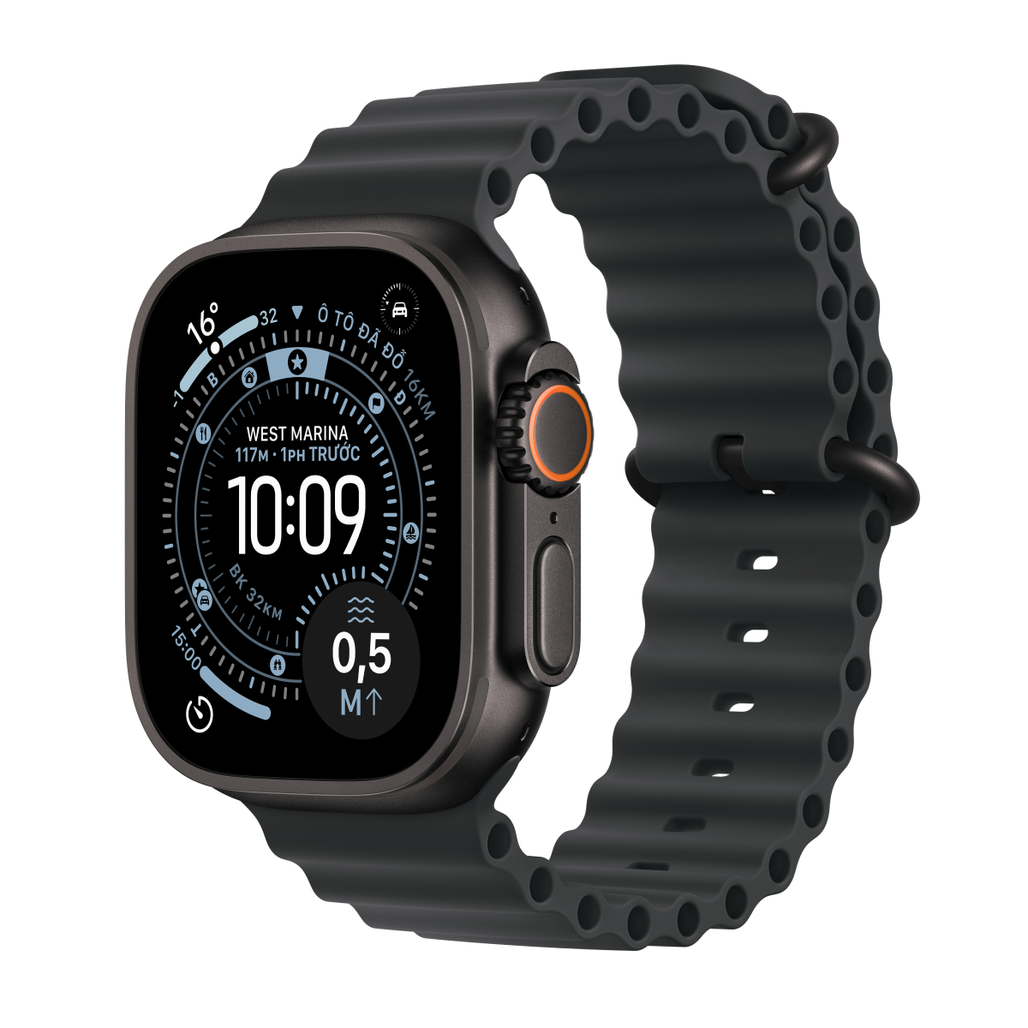 Apple Watch Ultra 3 49Mm (5G) Viền Titan Dây Cao Su Size S/M | Chính Hãng Apple Việt Nam