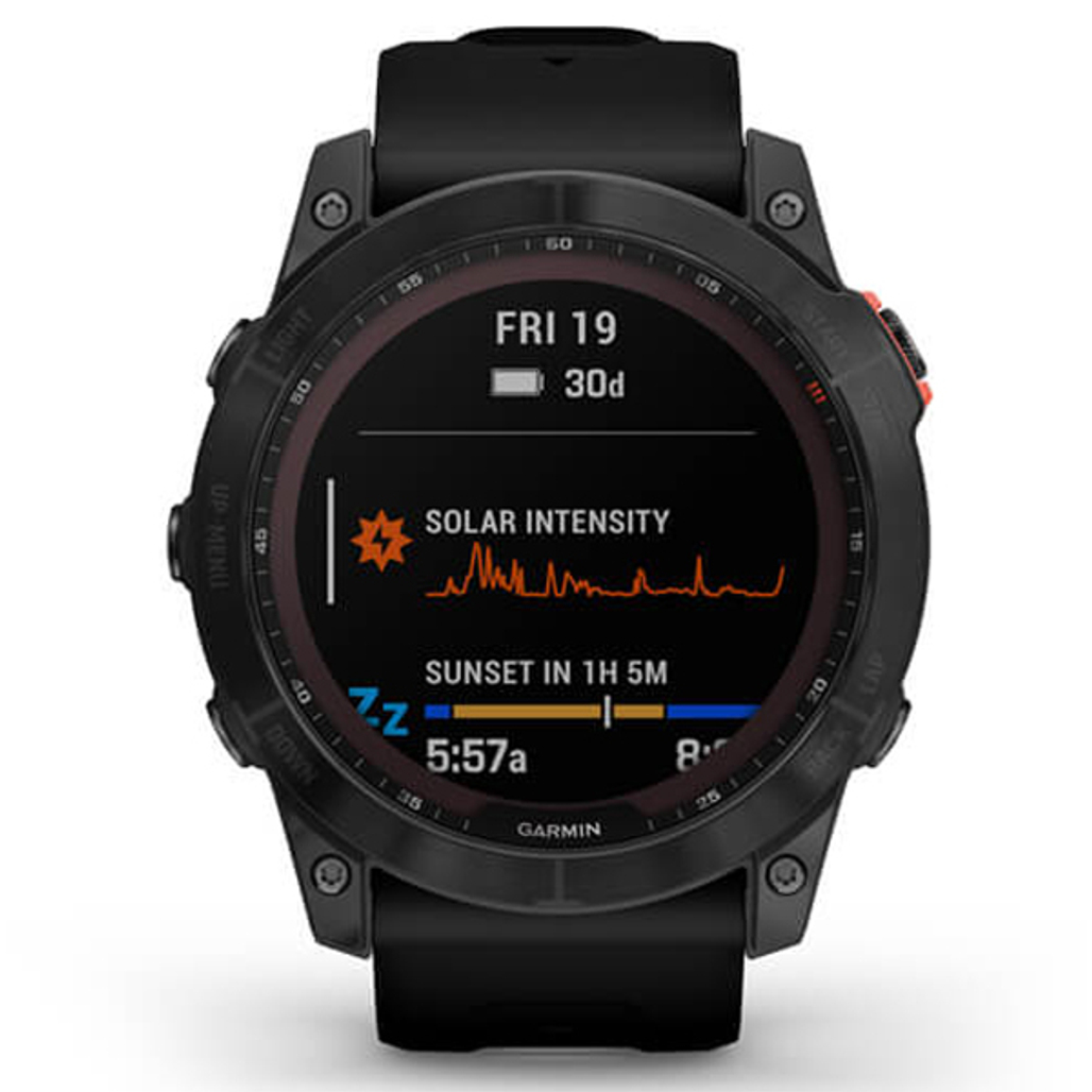 Đồng Hồ Thông Minh Garmin Fenix 7X Sapphire Solar Viền Titanium Dây Cao Su - Cũ Đẹp