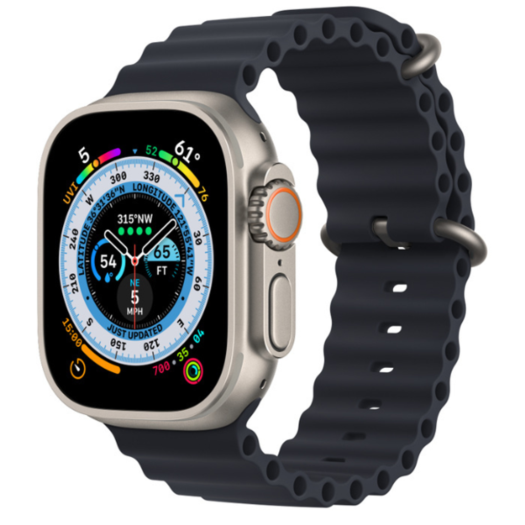 Apple Watch Ultra 49mm (4G) Viền Titan - Dây cao su - Cũ Trầy Xước