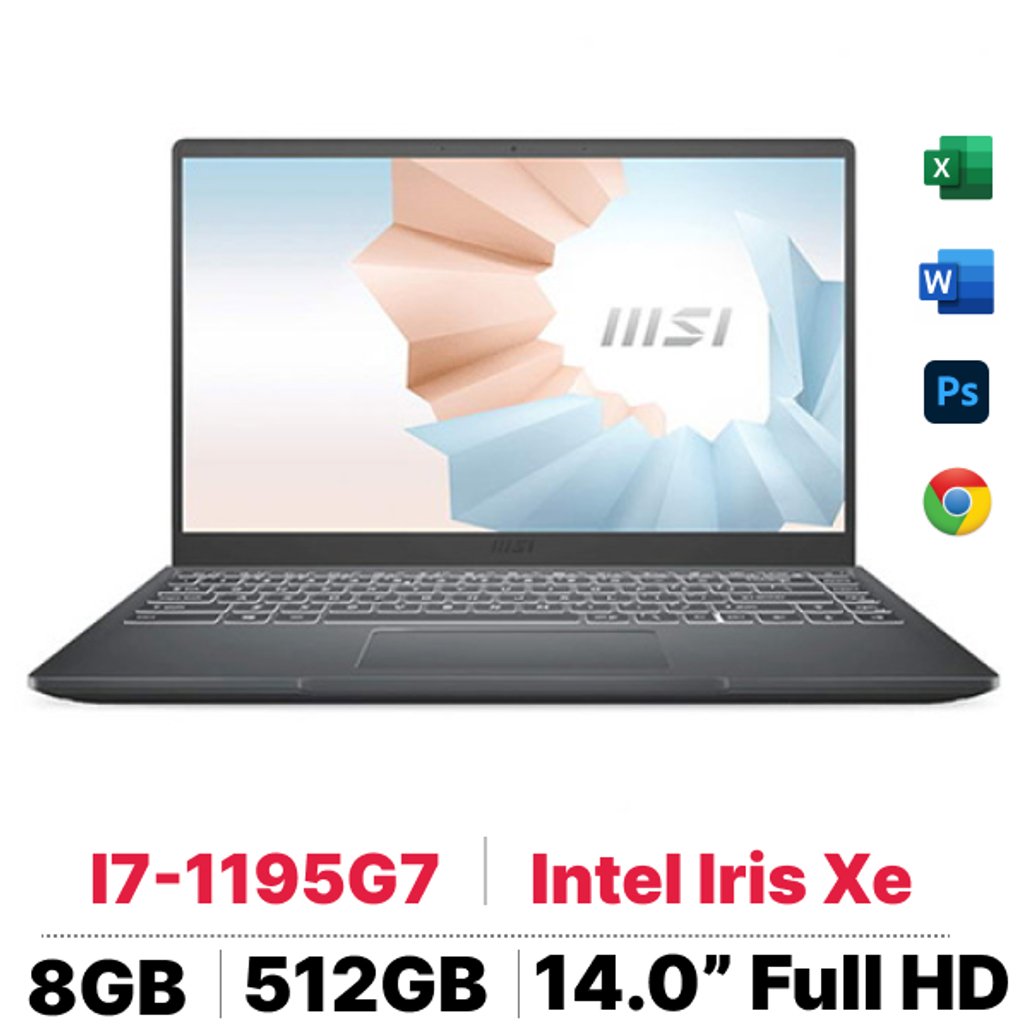 Laptop MSI Modern 14 B11MOU-1032VN - Cũ Xước Cấn