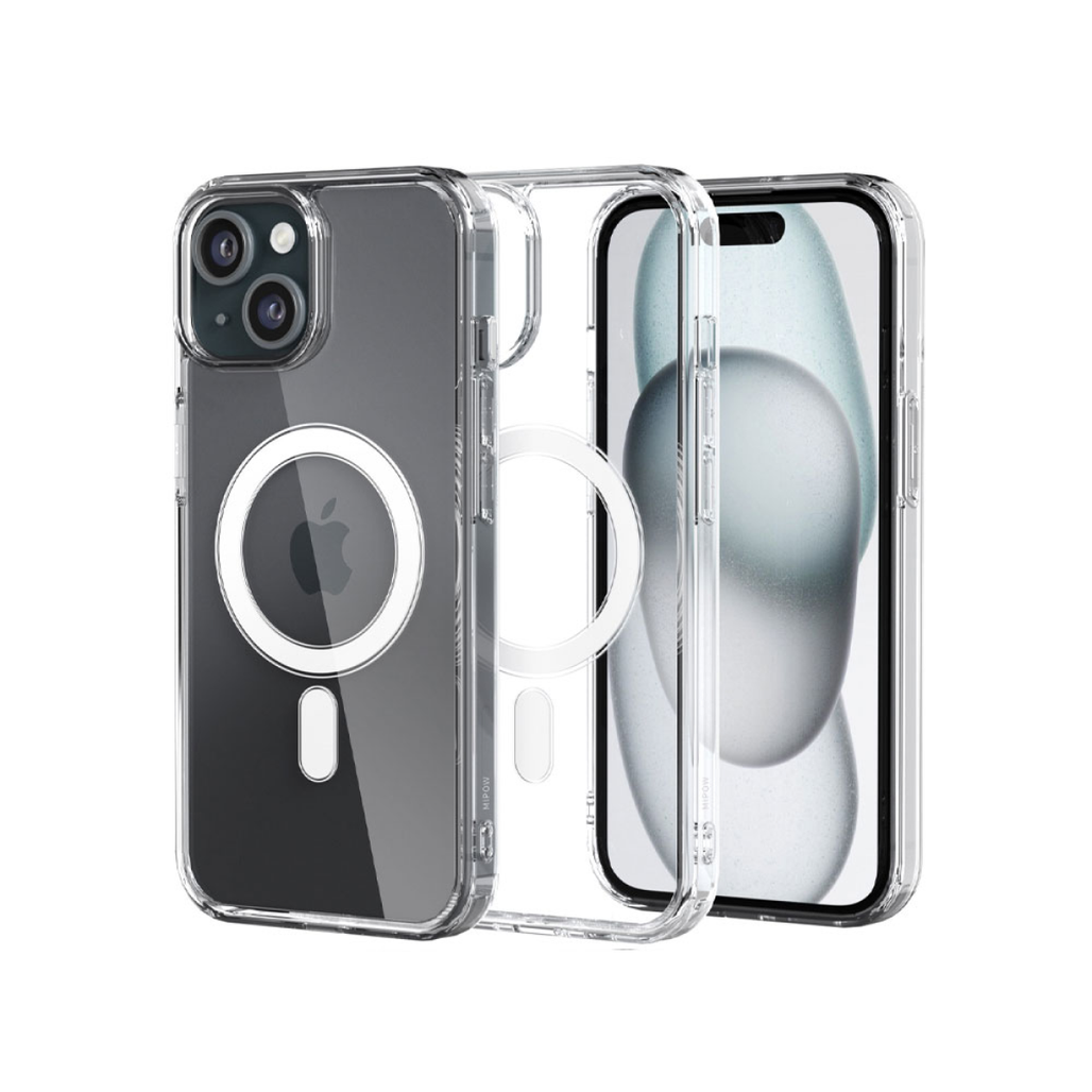 Ốp lưng iPhone 17e/16e/15/14/13 Mipow Tempered Glass With Magsafe Clear