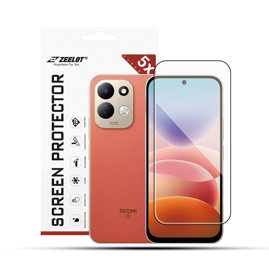 Dán kính cường lực màn hình Redmi 17 Zeelot Solidsleek Solidsleek full viền đen…