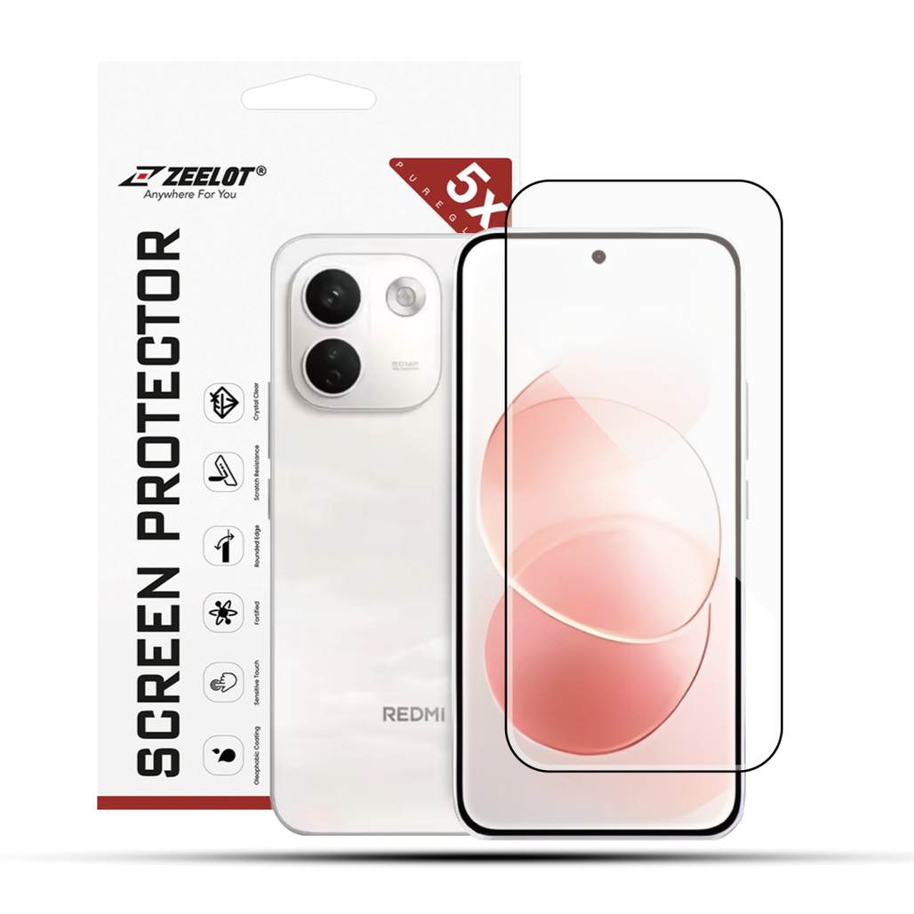 Dán kính cường lực màn hình Redmi Note 17 Pro Max Zeelot full viền đen cao cấp