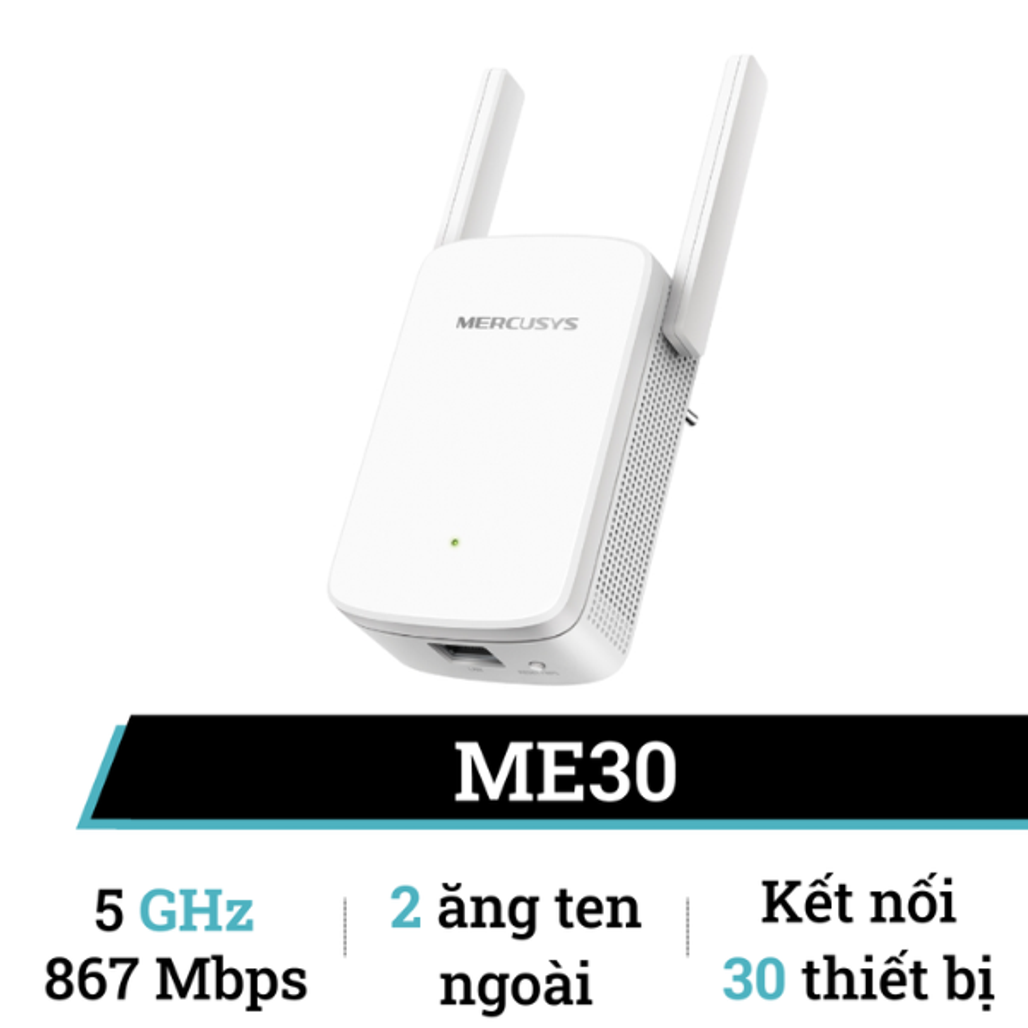 Bộ Kích Sóng Wifi Mercusys Me30 Ac1200