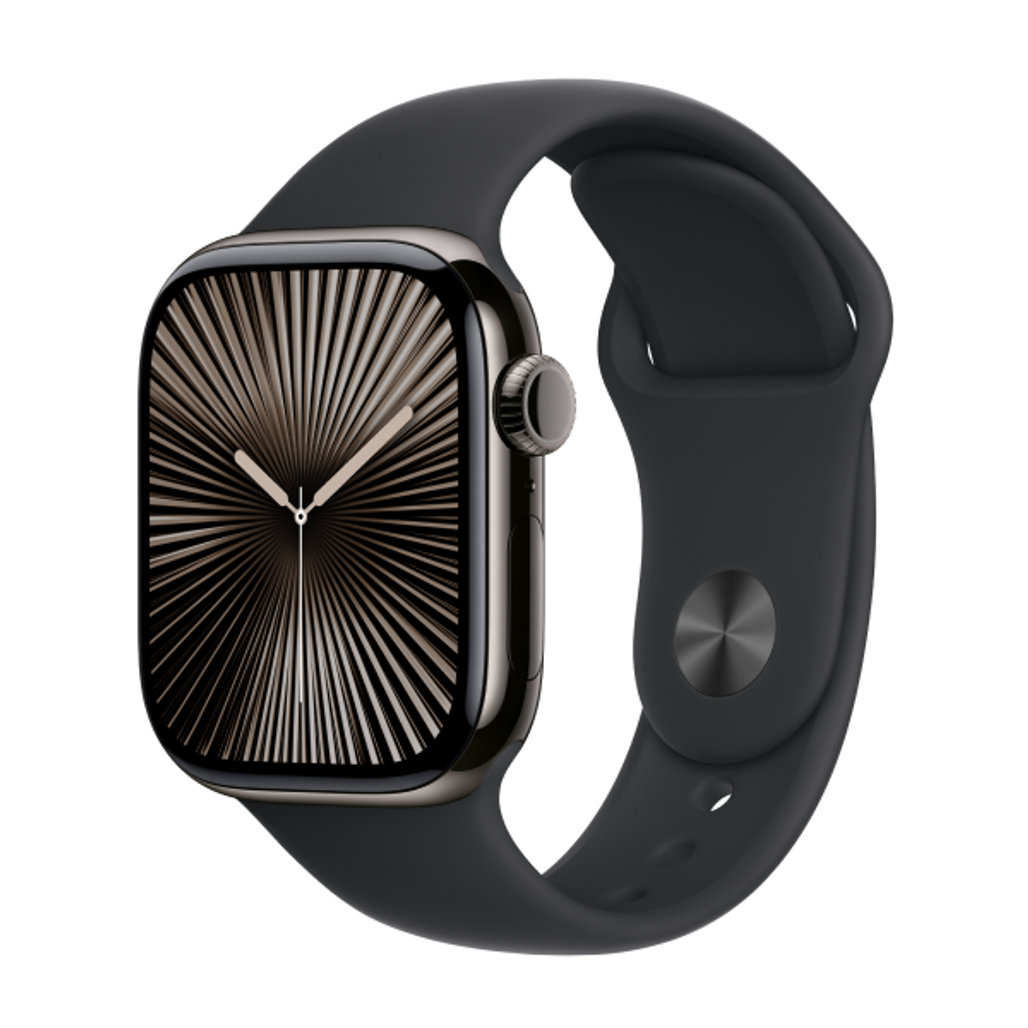 Apple Watch Series 10 46mm 4G Viền Titan Dây Cao Su Size S/M - Cũ Trầy Xước