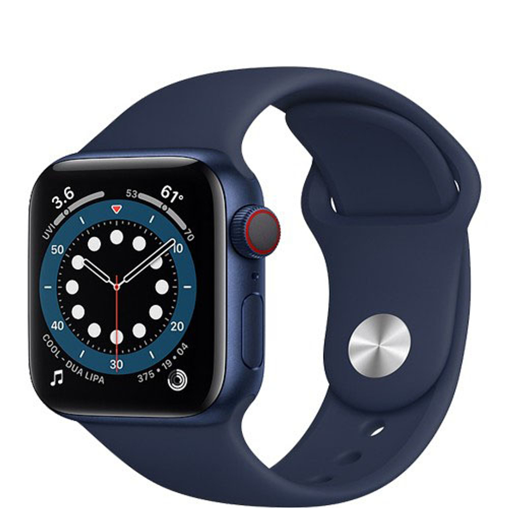 Apple Watch Series 6 44Mm 4G Viền Nhôm Dây Cao Su Chính Hãng Trầy Xước