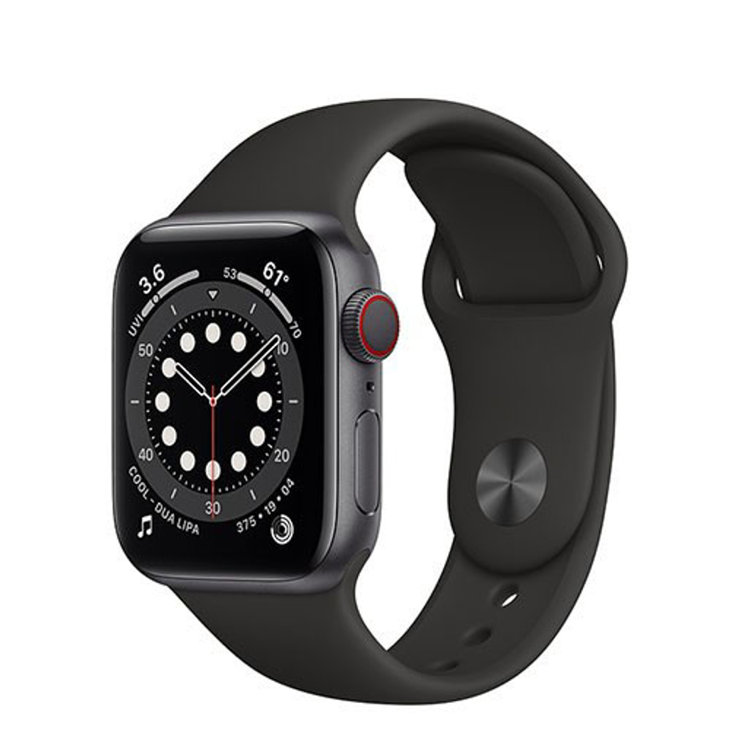 Apple Watch Series 6 44Mm 4G Viền Nhôm Dây Cao Su Chính Hãng Cũ Đẹp - Đen