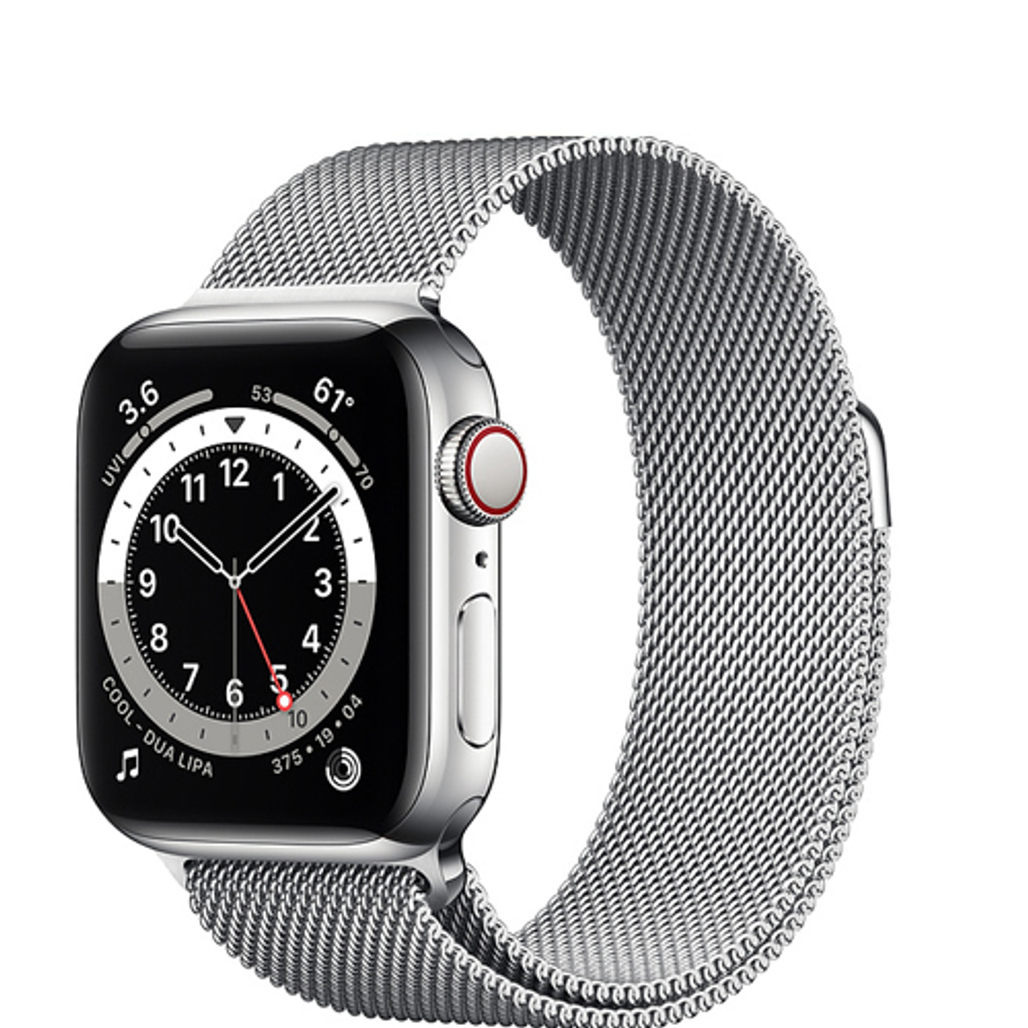Apple Watch Series 6 44Mm (4G) Viền Thép Dây Thép - Cũ Trầy Xước
