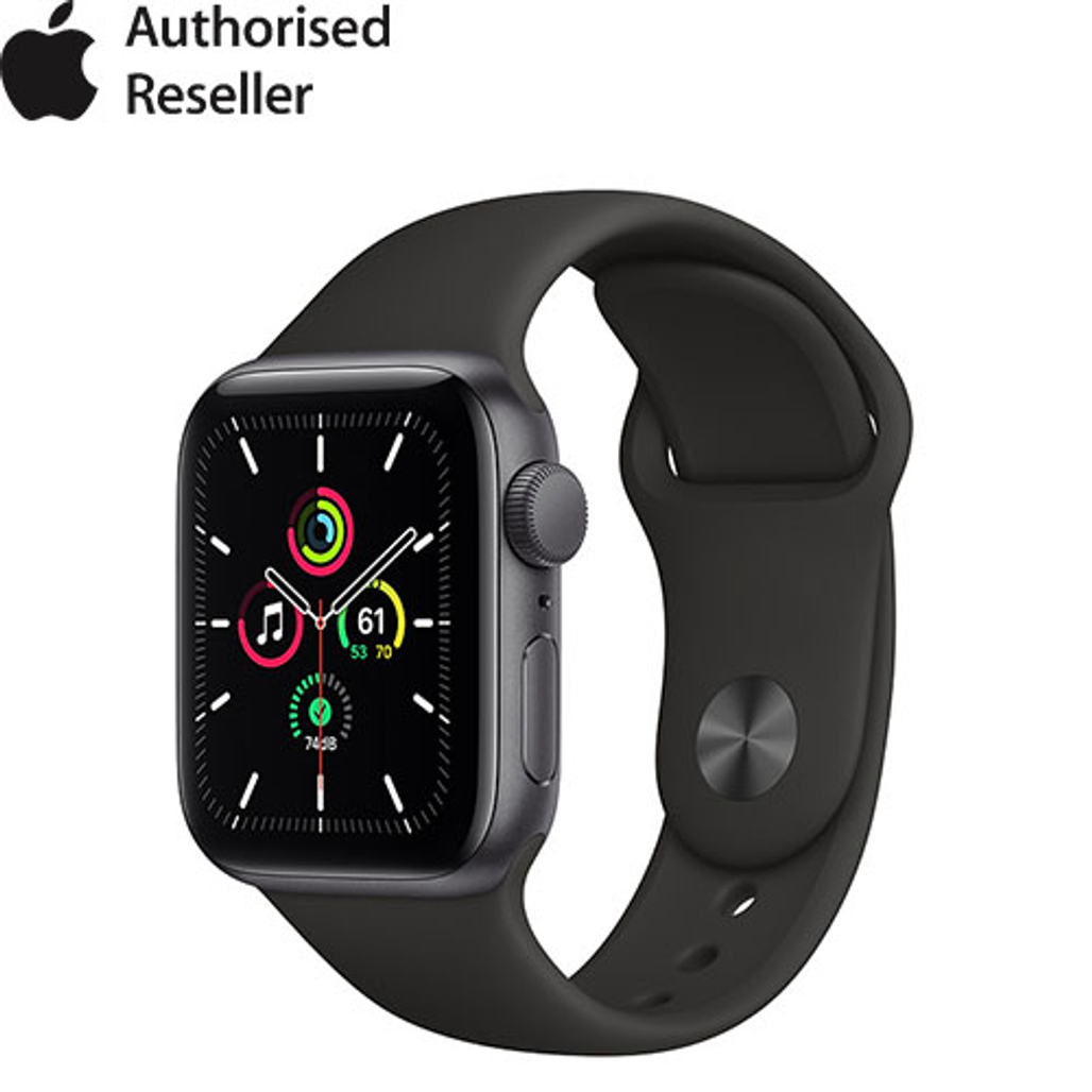 Apple Watch SE 44mm (GPS) Viền Nhôm Xám - Dây Cao Su Đen (MYDT2) - Cũ đẹp