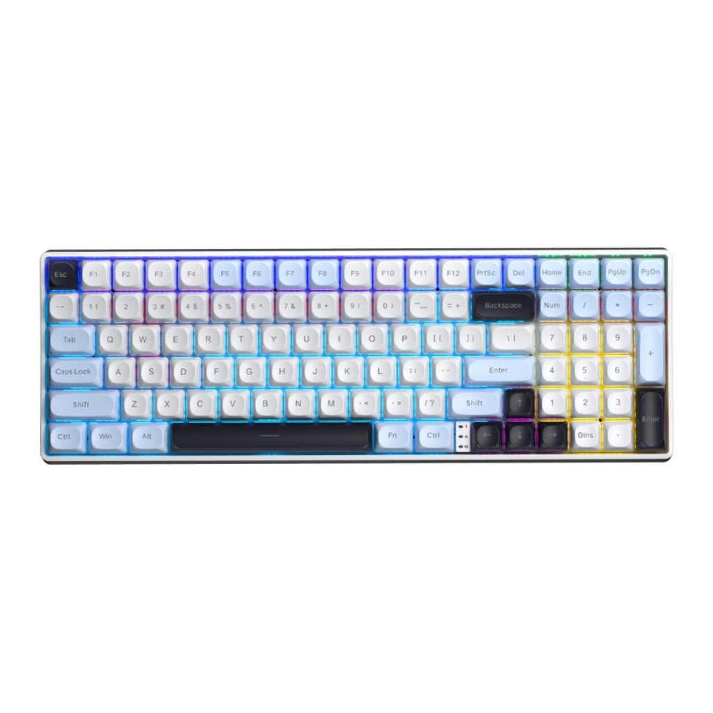 Bàn Phím Cơ Không Dây Aula S100 Pro Xanh Dương Trắng Tím Đậm