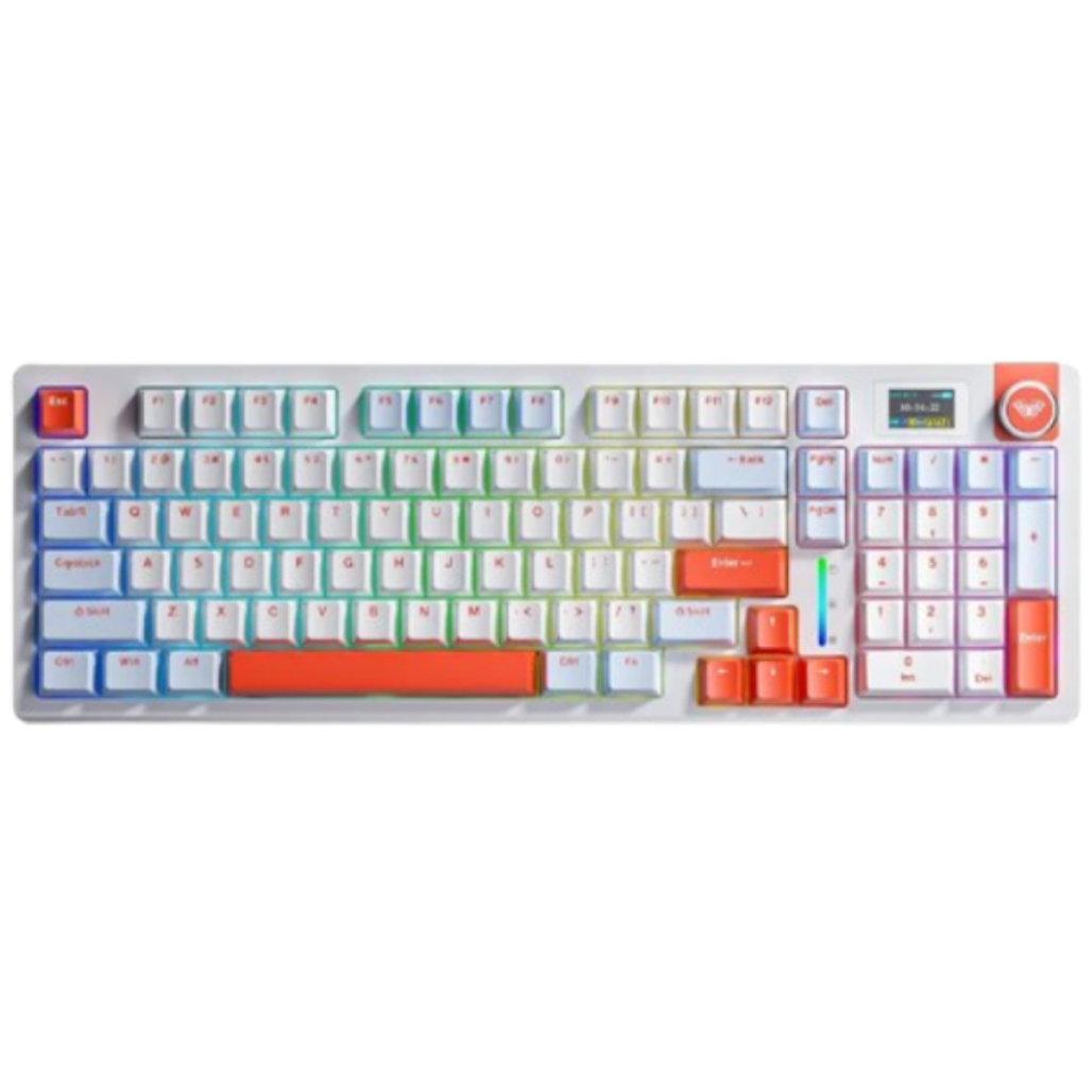 Bàn phím cơ không dây AULA S98 Pro Xanh Dương Trắng Cam