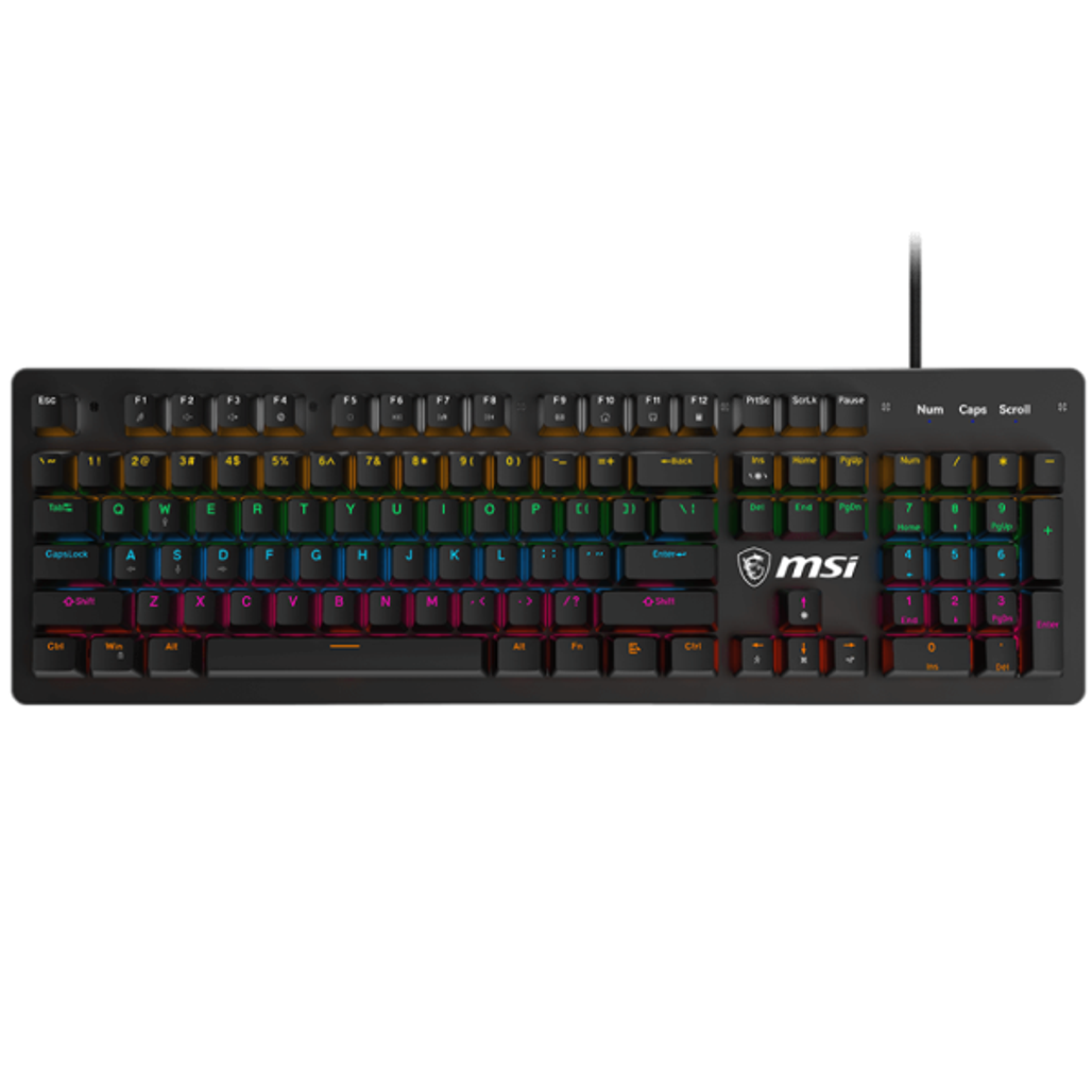Bàn phím Gaming MSI Force GK300 RGB Led đen