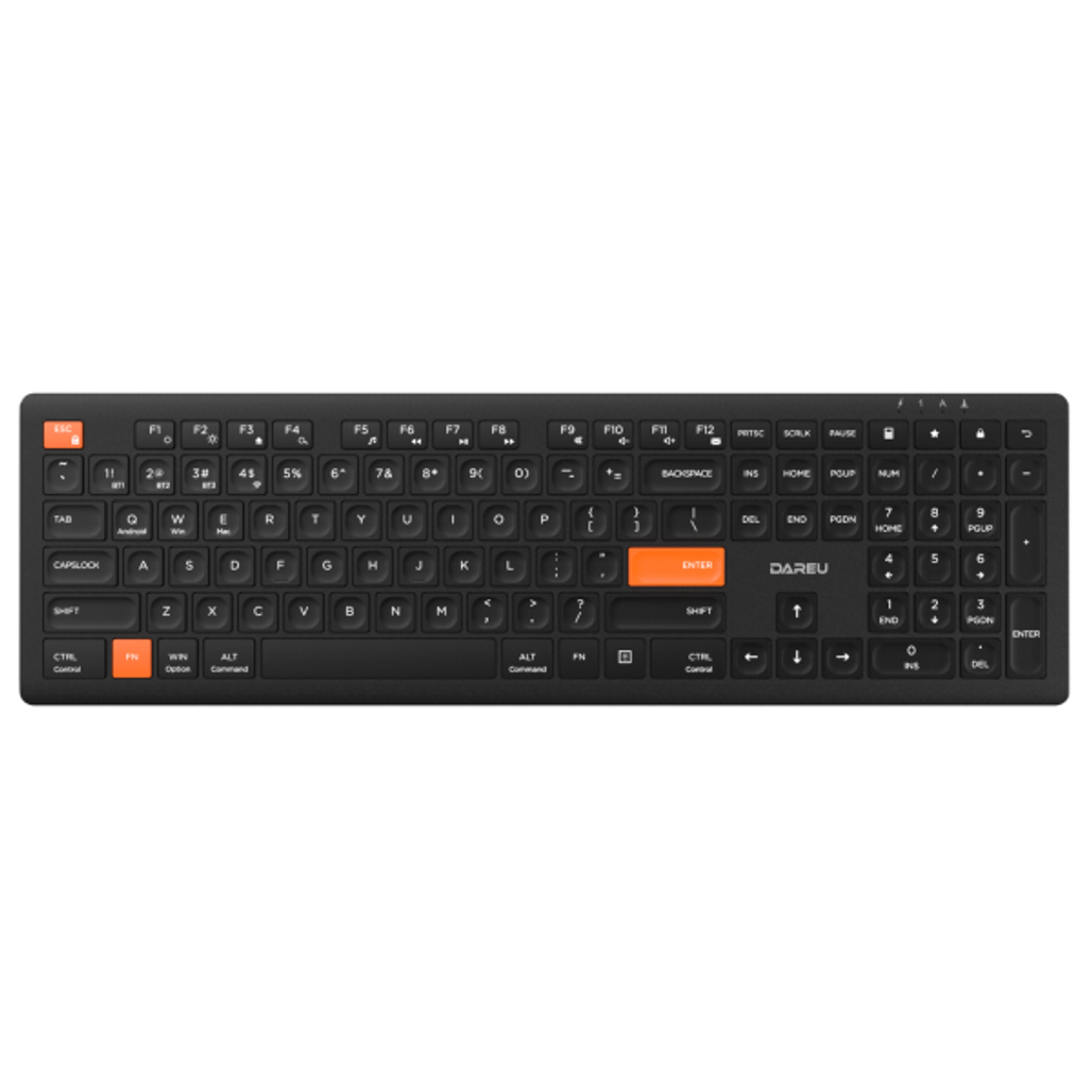 Bàn phím không dây Dareu LK150D Black-Orange