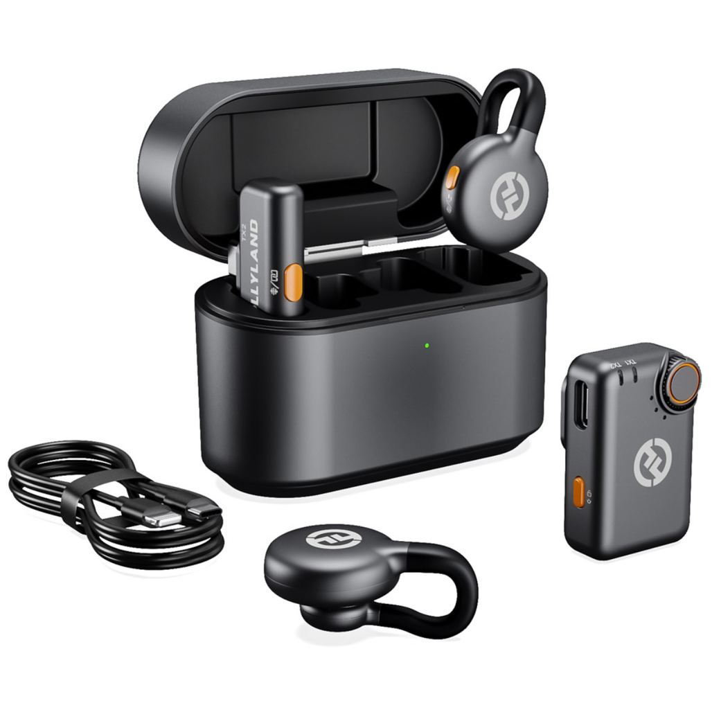 Microphone thu âm không dây hollyland lark m2s ultimate combo camera + usb-c + lightning rx