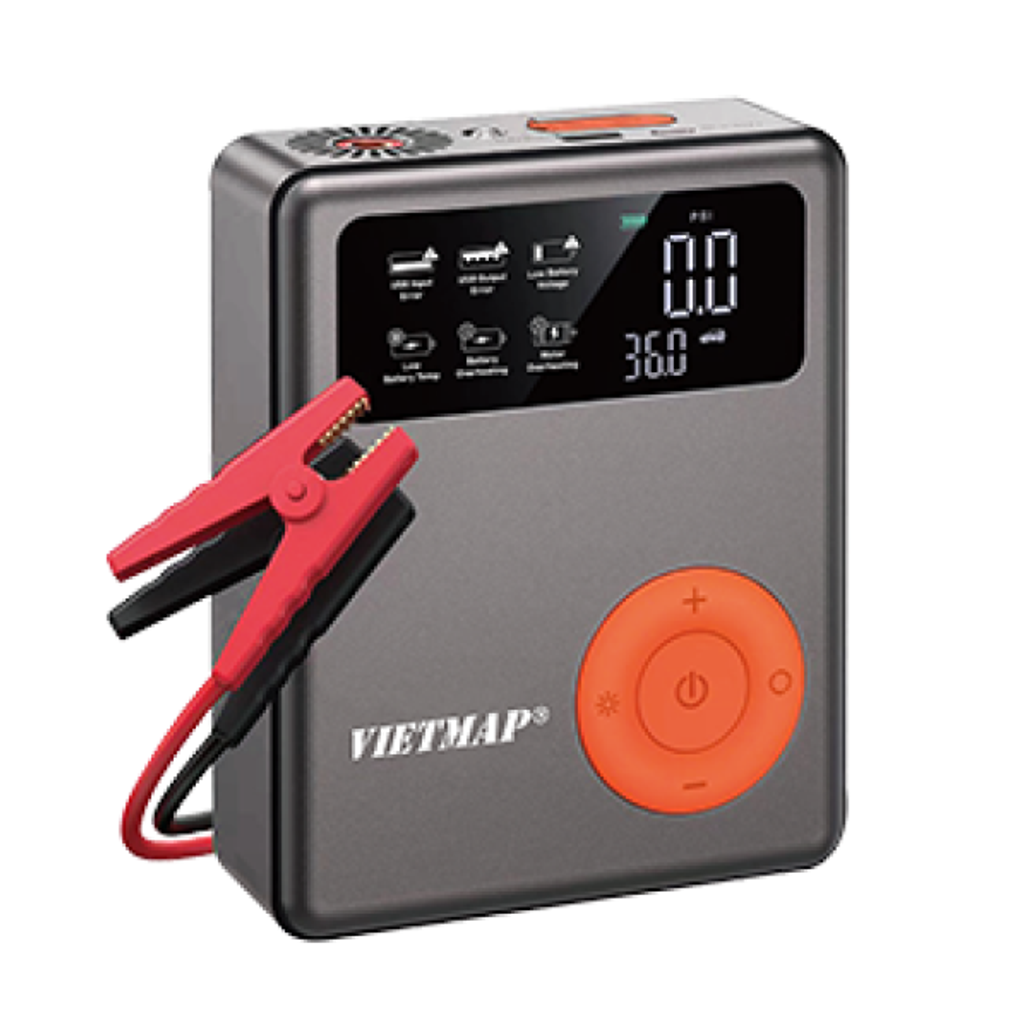 Bơm lốp điện tử thông minh Vietmap MF 139 ( 4 IN 1) 13000Ma