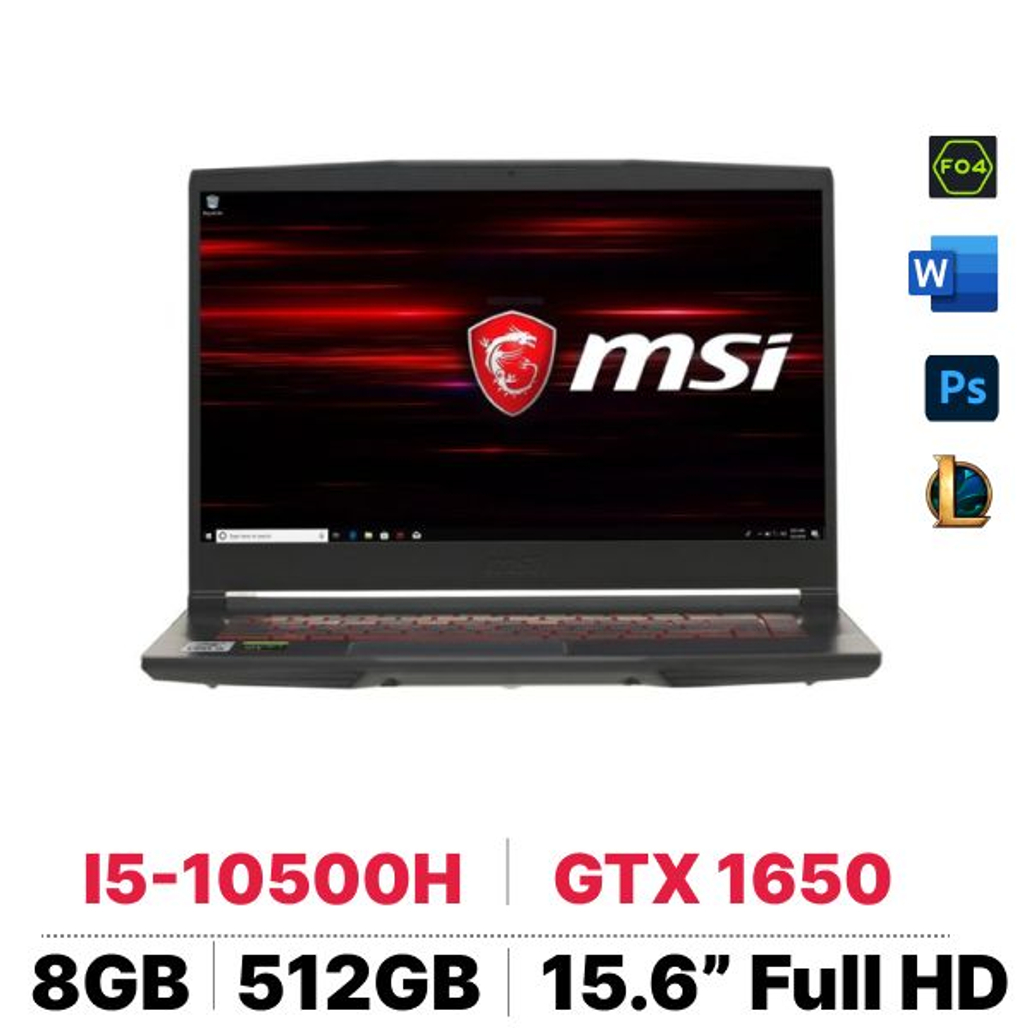 Laptop Msi Gaming Gf63 Thin 10Sc 805Vn - Cũ Đẹp
