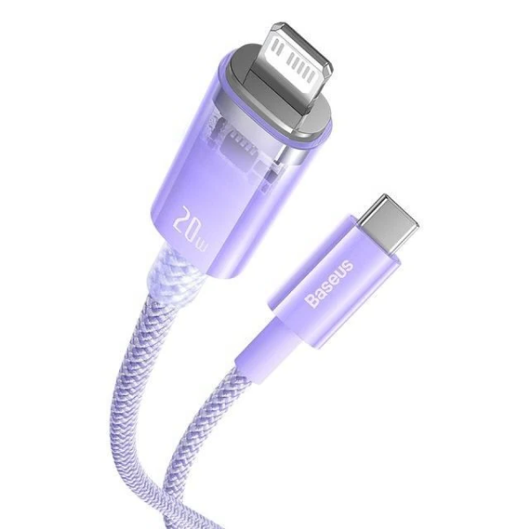 Baseus Explorer Series Cáp Sạc Nhanh Tự Ngắt Type - C To Lightning 20W Tím