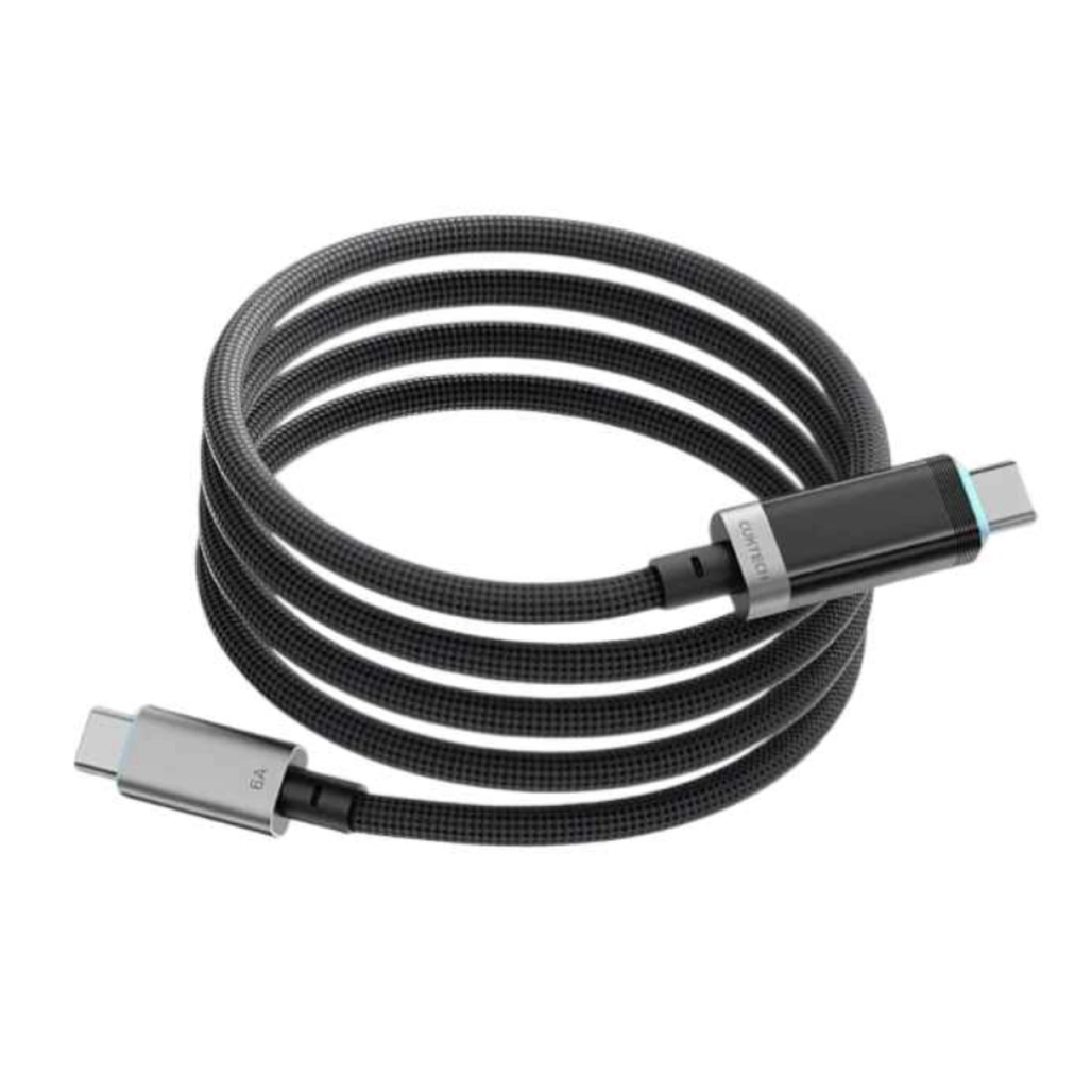 Cáp Cuktech 6 type-C to C 6A màn hình số 240W dài 1.5m CTC615P