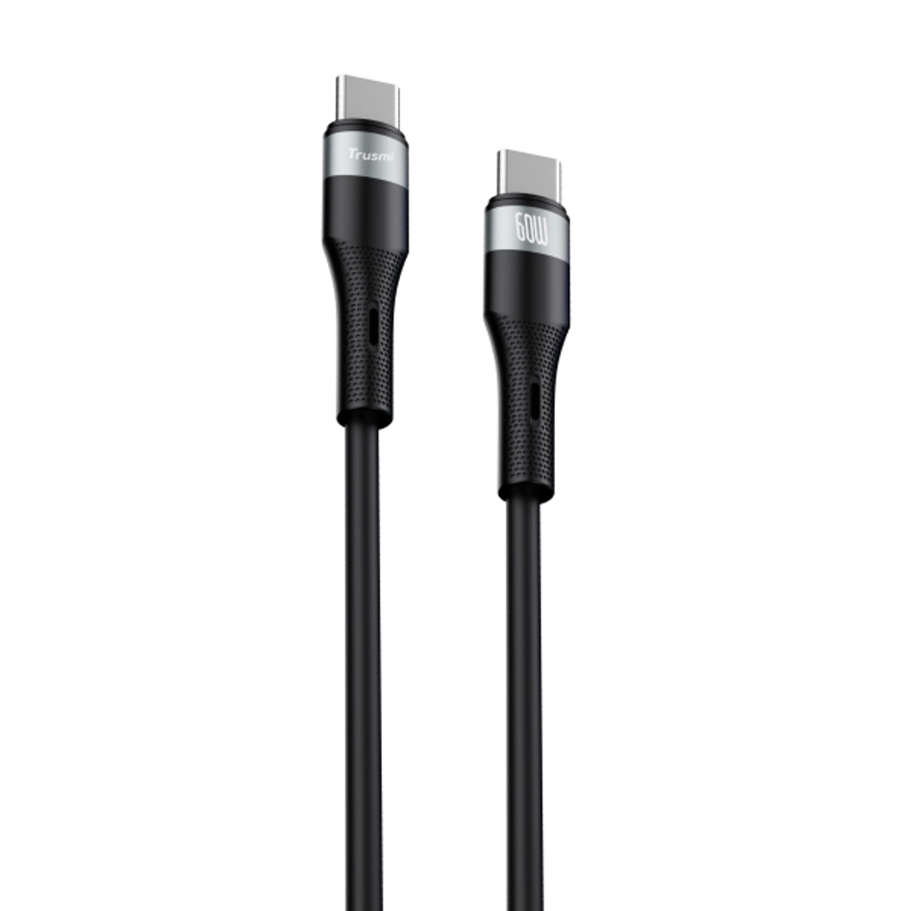 Cáp Trusmi Usb - C To Usb - C Silicone Pd 60W Dài 1M - Cũ