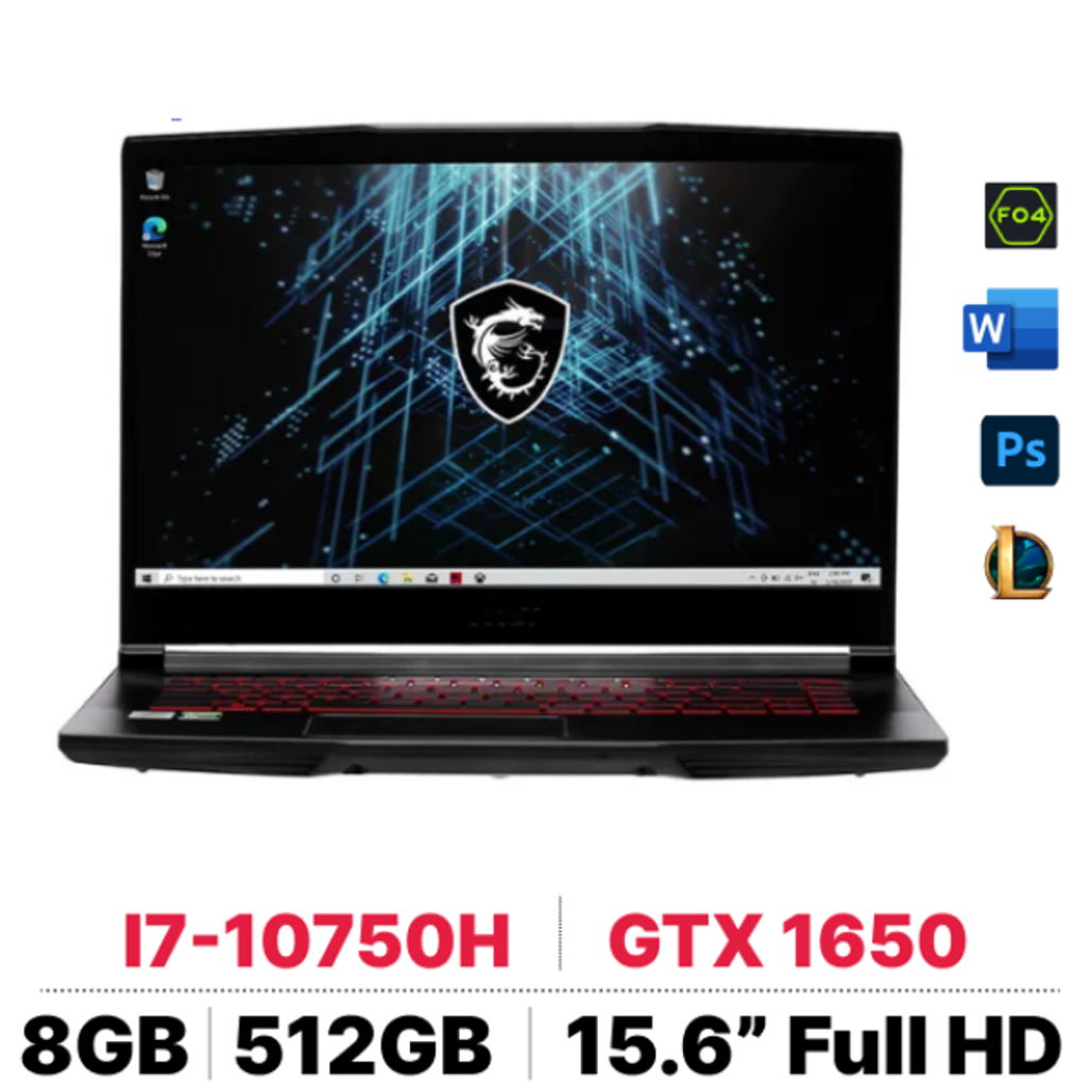 Laptop Msi Gaming Gf63 Thin 10Sc - 480Vn - Cũ Trầy Xước