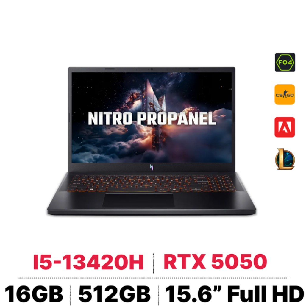 Laptop Acer Gaming Nitro ProPanel ANV15-52-59AA NH.QZ9SV.002 - Cũ Trầy Xước