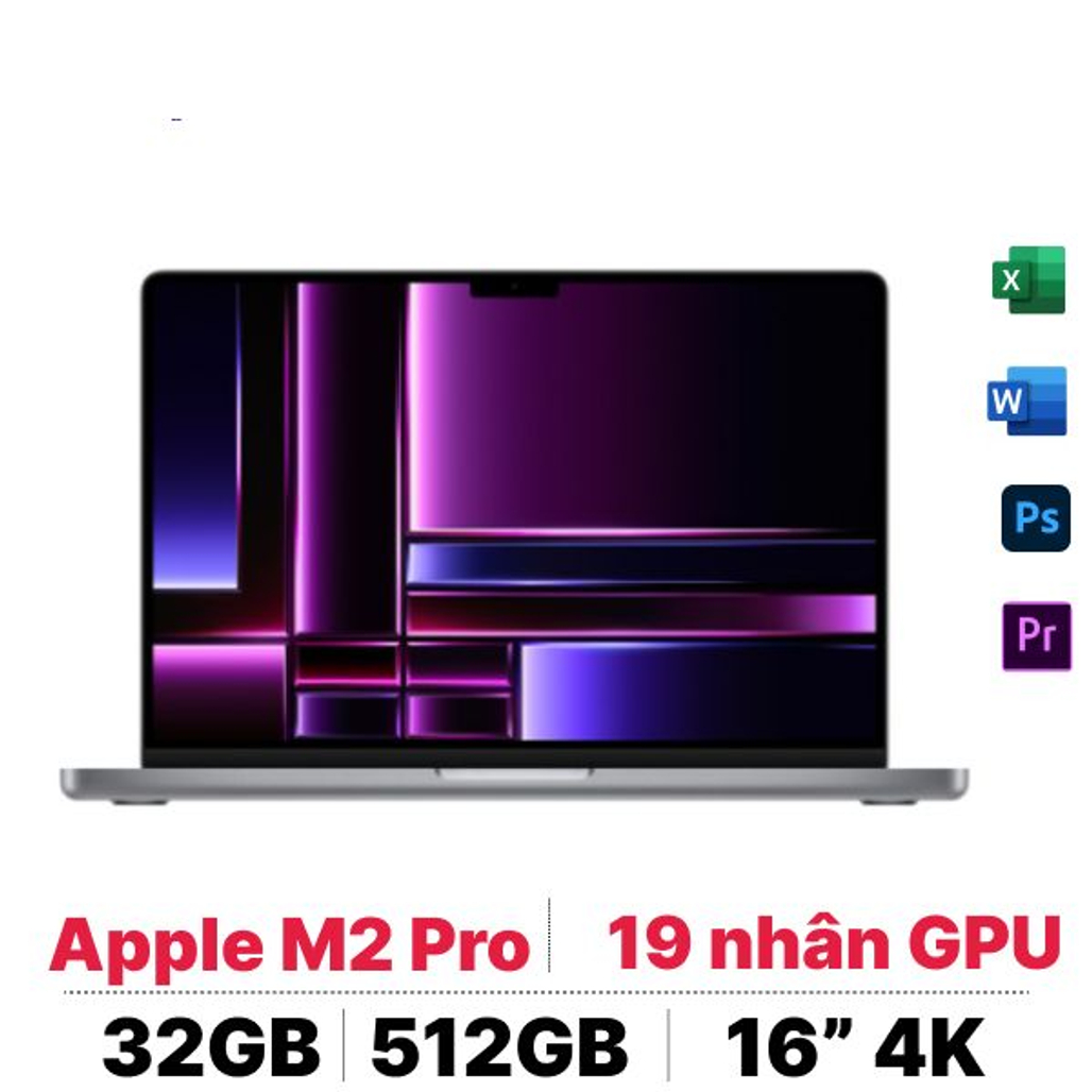 MacBook pro 16 inch m2 pro 2023 (12 cpu - 19 gpu - 32GB - 512GB) -