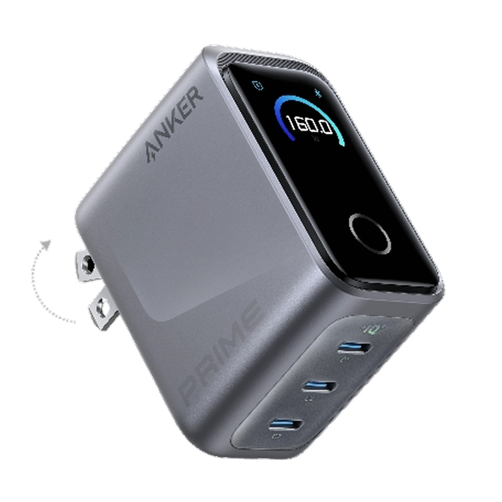 Sạc Anker Prime 3 Cổng Usb - C 160W Có Màn Hình Led Thông Minh A2687