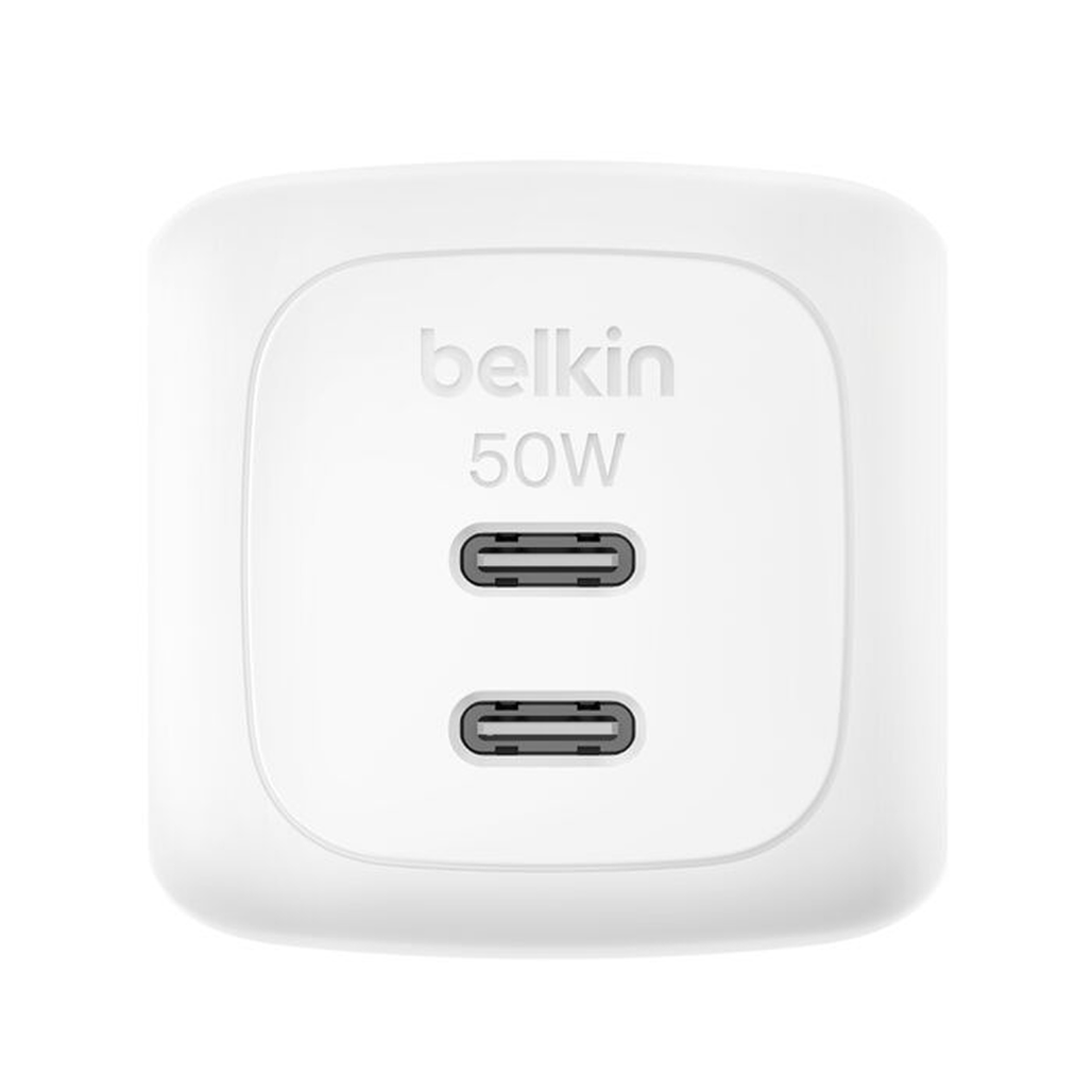 Sạc Nhanh Belkin 50W 2 Cổng Usb - C Pd/Pps Cubic Wall Charger